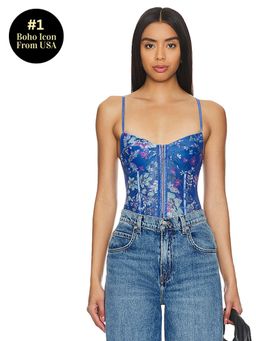 Free People - x Intimately FP Printed Night Rhythm Bodysuit In Floral Combo