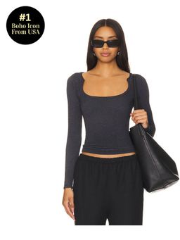 Free People - x Intimately FP Clean Slate Seamless Layering Top In Black
