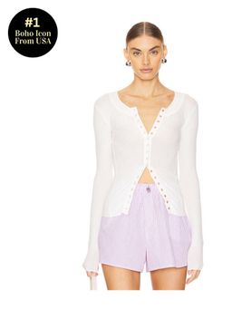 Free People - x Intimately FP Going Places Cardi In Ivory