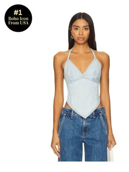 Free People - x We The Free x REVOLVE Aurora Denim Halter