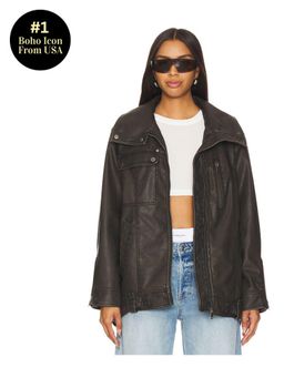 Free People - x We The Free Buckle Up Faux Leather Jacket