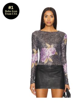 Free People - x Intimately FP Printed Gold Rush Long Sleeve
