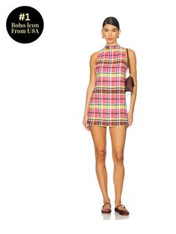 Free People - x free-est Walk The Walk Plaid Mini Dress