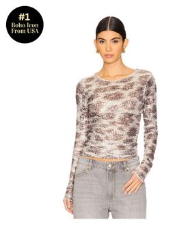 Free People - x Intimately FP Printed Gold Rush Long Sleeve