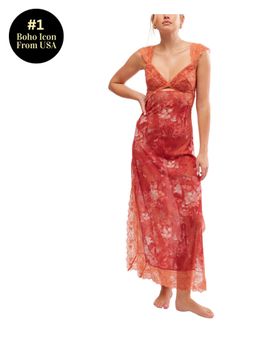 Free People - Suddenly Fine Maxi Dress - Orange