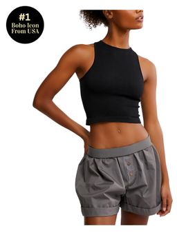 Free People - Hayley Racerback Brami Tank Top - Black