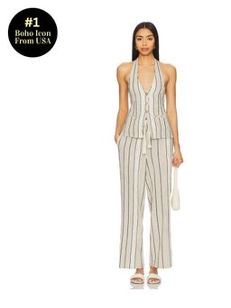 Free People - x free-est Take Me To Paris Striped Set In Rocky Stripe