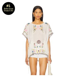 Free People - Danielle Embroidered Top