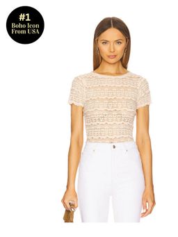 Free People - Angelina Lace Tee