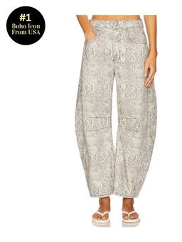 Free People - Goodluck Printed Barrel Pant