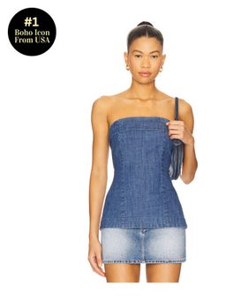 Free People - Lora Denim Tube Top