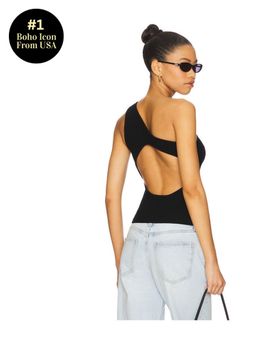Free People - x REVOLVE Jayne One Shoulder Top In Black