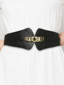 Twenty Dresses by Nykaa Fashion - Black Trying To Put On A Show Belt