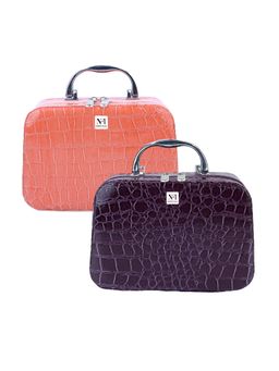 NFI Essentials - Multi-Color Makeup Cosmetic Jewellery Box Organizer Pack of 2 (S)