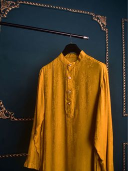 WHY SO BLUE - Raha Mustard Kurta