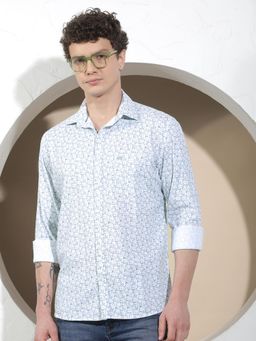 CRIMSOUNE CLUB - Men's Grey Printed Shirt