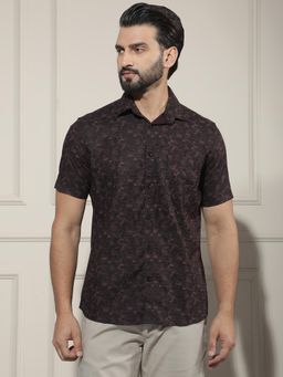 CRIMSOUNE CLUB - Men's Wine Print Shirt