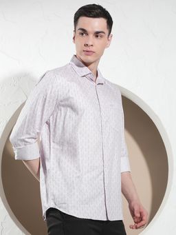 CRIMSOUNE CLUB - Men's Purple Printed Shirt