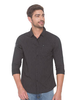 Spykar - Men Black Slim Fit Shirt