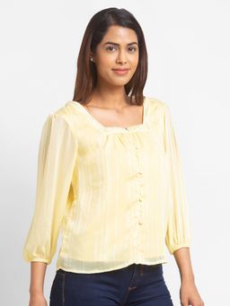 Globus - Yellow Self Design Top