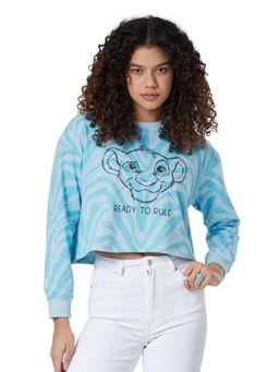 The Souled Store - The Lion King Ready To Rule Cotton Women Oversized Sweatshirt