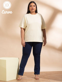 Twenty Dresses by Nykaa Fashion - Curve Yellow Simple Yet Sophisticated Basics Tshirt