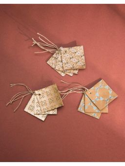 Fabindia - Multi-Color Vrishti Printed Paper Gift Tag Set of 10