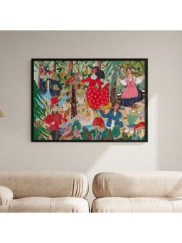 ARTCREST - 12 Days Of Christmas Canvas Wall Painting Black Framed