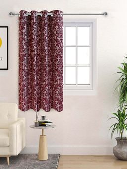 Saral Home - Royalty Cotton Maroon Curtain