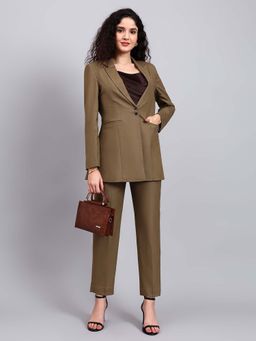 Powersutra - Classic Beige Notch Collar Blazer and Trouser