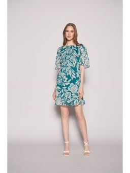 Friends Like These - Green Long Sleeve Jersey Wrap Midi Dress