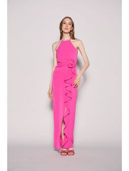 Lipsy - Pink Corsage Halter Dress
