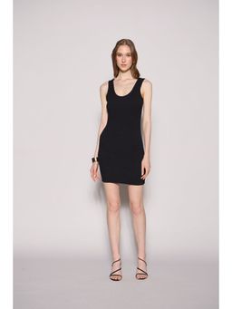 TALLY WEiJL - Black Mini Knitted Bodycon Dress