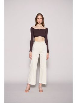 TALLY WEiJL - White High Waist Wide Leg Trousers