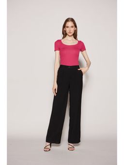 TALLY WEiJL - Black Pleated Straight Trousers