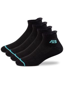 Supersox - Antonio Benedetto Black 4 Pack Sport Ankle Low Cut Comfort Cushion Casual Socks