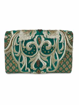 The Purple Sack - Green Maharani Clutch
