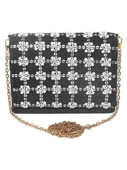 The Purple Sack - Black Sequined Clutch