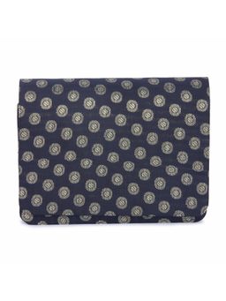 The Purple Sack - Navy Blue Brocade Clutch