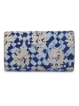 The Purple Sack - Block Blue Clutch