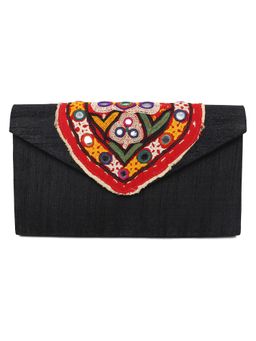 The Purple Sack - Black Fun N Frolic Clutch