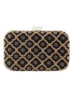 The Purple Sack - Honeycomb Black Clutch
