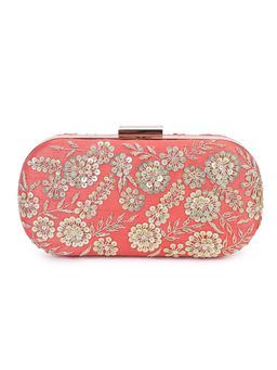 The Purple Sack - Pink Garden Clutch