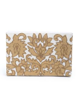 The Purple Sack - Ornate White Clutch