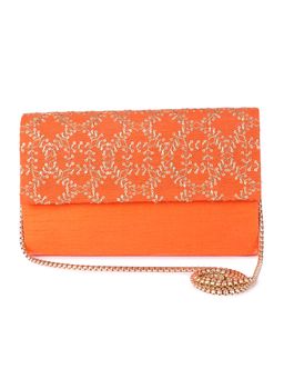 The Purple Sack - Orange Vibrant Clutch