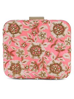 The Purple Sack - Pink Embellished Clutch