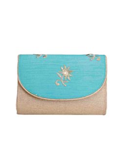 The Purple Sack - Multi-Color Embroidered Clutch