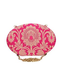 The Purple Sack - Rani Pink Oval Clutch