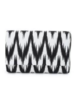 The Purple Sack - White Zebra Print Clutch