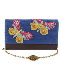 The Purple Sack - Multi-Color Duo Butterfly Clutch